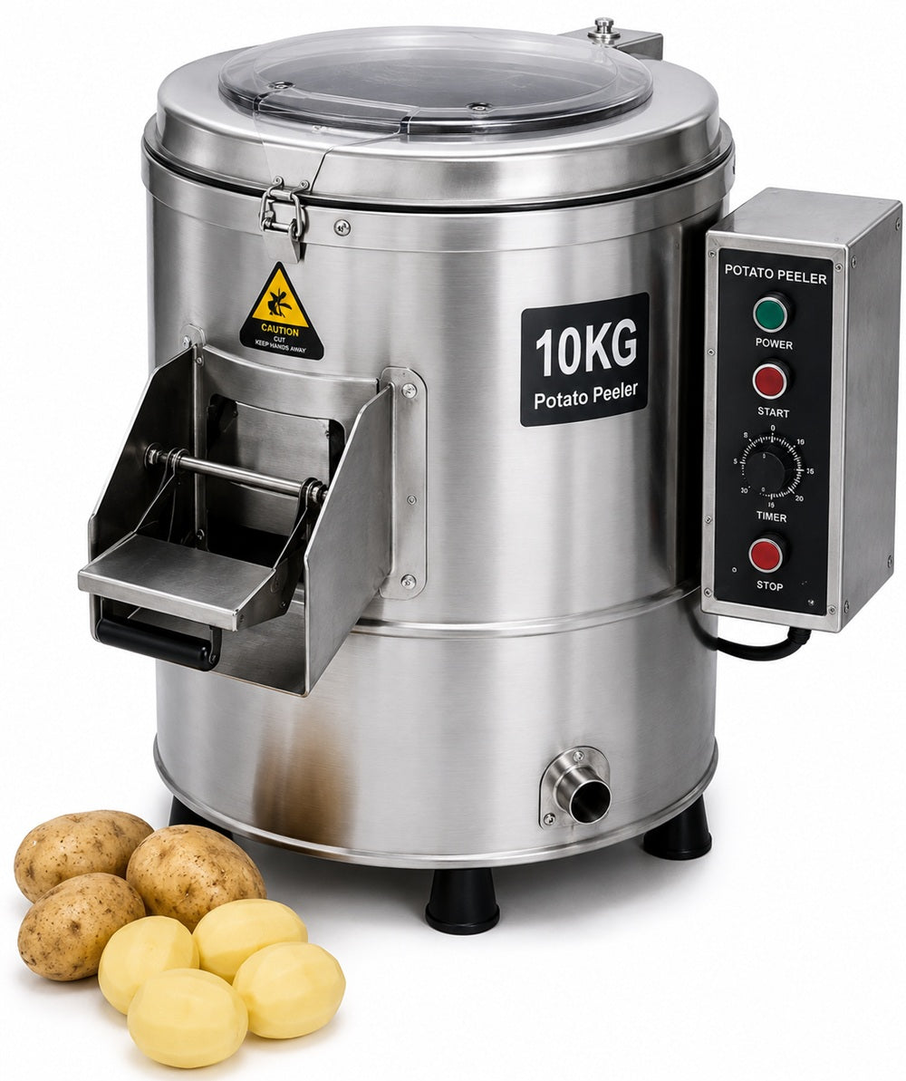 10KG Commercial Electric Potato Peeler – Stainless Steel Automatic Vegetable Peeling Machine