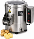 15KG Commercial Electric Potato Peeler – Stainless Steel Automatic Vegetable Peeling Machine
