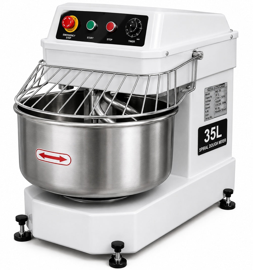 35L Commercial Spiral Dough Mixer – Heavy-Duty Electric Bakery Dough Kneading Machine