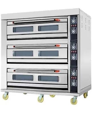 Commercial 3 Deck 9 Tray Electric Baking Oven – Heavy Duty Stainless Steel Bakery & Pizza Oven