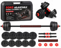 50KG Adjustable Barbell & Dumbbell Weight Set with Carry Case