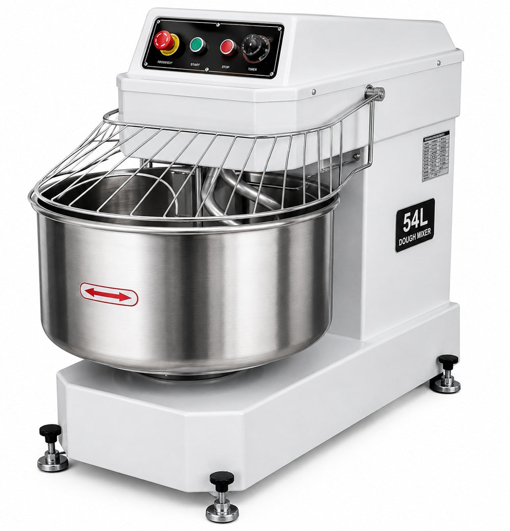 54L Commercial Spiral Dough Mixer – Heavy-Duty Electric Bakery Dough Kneading Machine