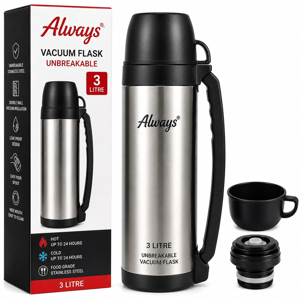 Always 3 Litre Unbreakable Vacuum Flask – Stainless Steel Insulated Thermal Flask