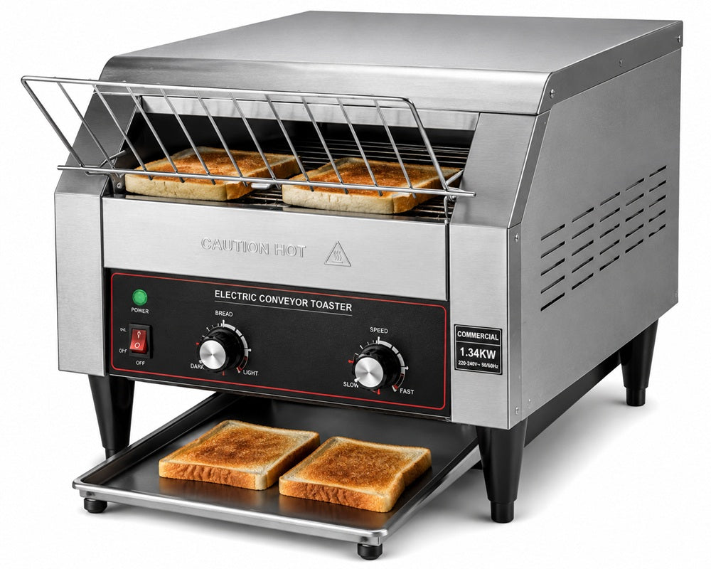 Commercial Electric Conveyor Toaster 1.34KW – Stainless Steel Automatic Bread Toasting Machine