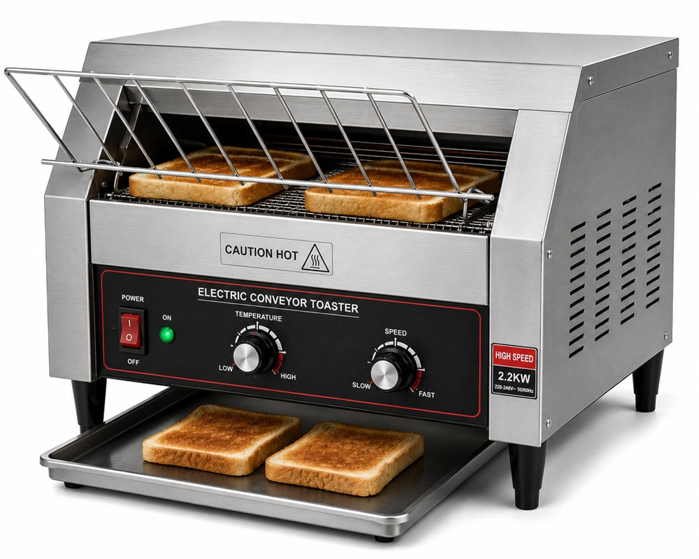 Commercial Electric Conveyor Toaster 2.2KW – High-Speed Stainless Steel Bread Toasting Machine