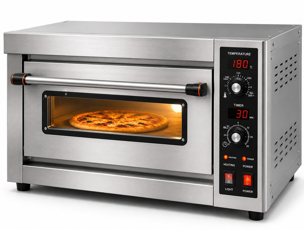 Commercial Single Deck Electric Baking Oven – Heavy Duty Stainless Steel Pizza & Bakery Oven