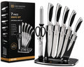 Edenberg 7 Piece Stainless Steel Kitchen Knife Set with Stand