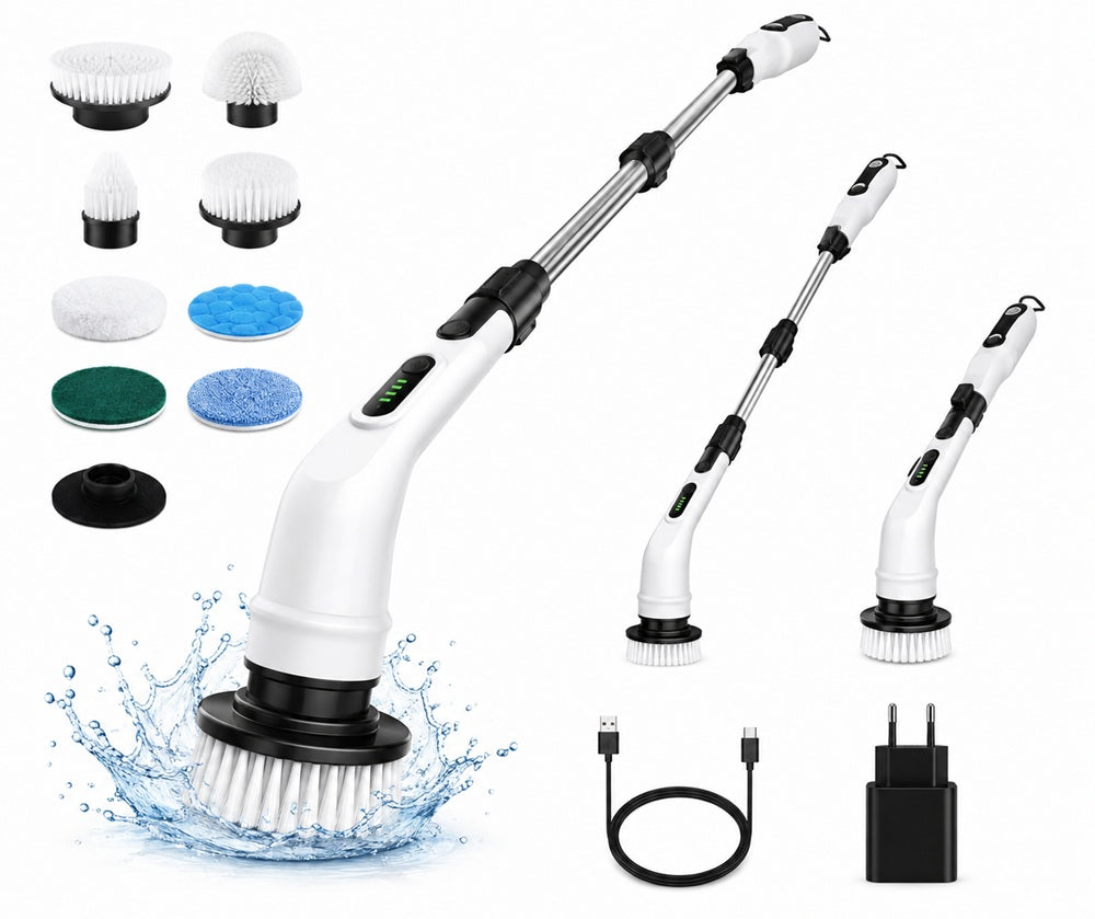 Electric Spin Scrubber Cleaning Brush – Rechargeable Cordless Multi-Purpose Power Scrubber