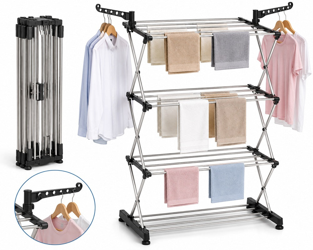 Foldable Clothes Drying Rack – Heavy Duty Indoor & Outdoor Laundry Stand