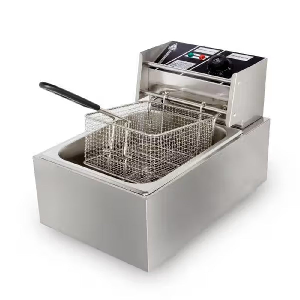 Macro Single Tank Electric Deep Fryer 6L – Commercial Stainless Steel Countertop Fryer