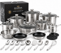 Marwa 30-Piece Stainless Steel Cookware Set – Induction Compatible Kitchen Cookware Collection