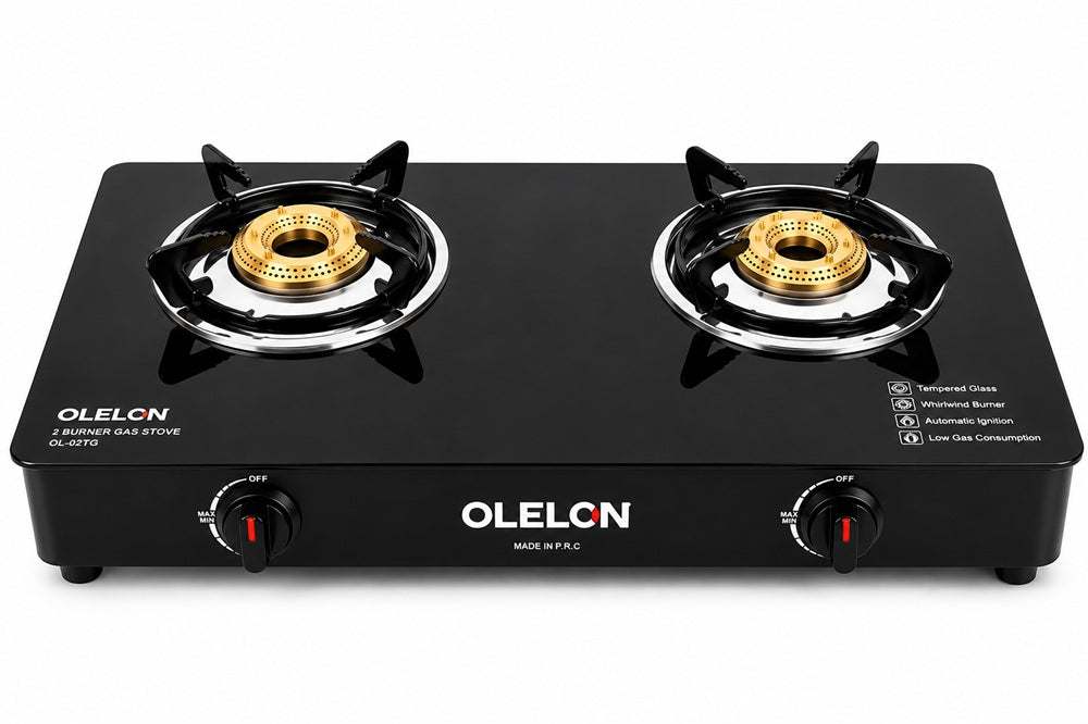 Olelon 2 Burner Table Top Gas Stove – Portable LPG Cooker