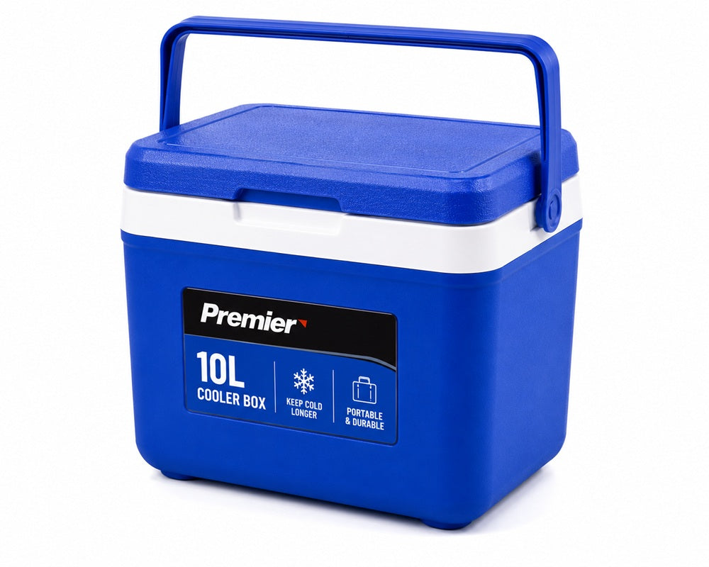 Premier 10 Litre Cooler Box – Portable Insulated Ice Chest for Camping, Travel & Outdoor Use