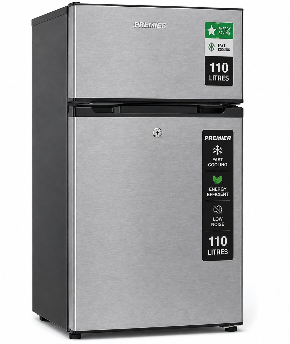 Premier 110-Litre Double Door Refrigerator – Energy-Efficient Compact Fridge