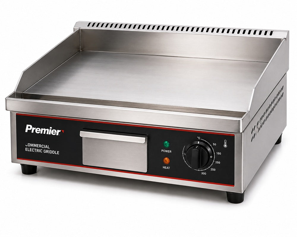 Premier Commercial Electric Griddle – Stainless Steel Countertop Flat Top Grill