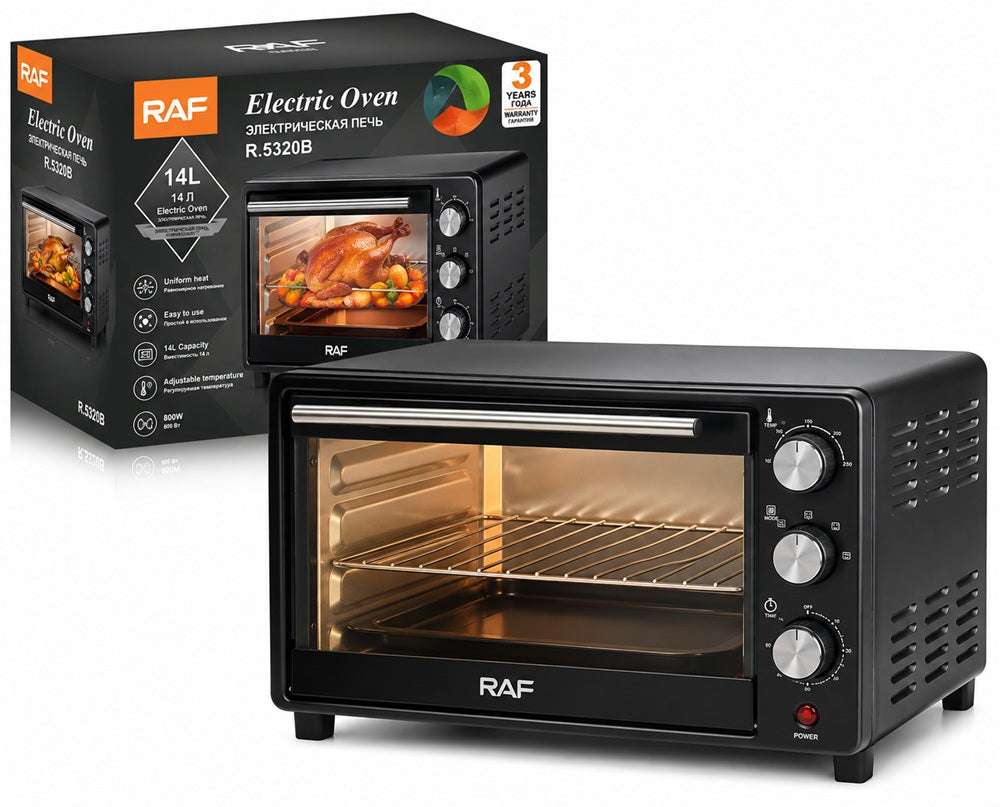 RAF R.5320B 14L Electric Mini Oven – Compact Countertop Baking & Toaster Oven