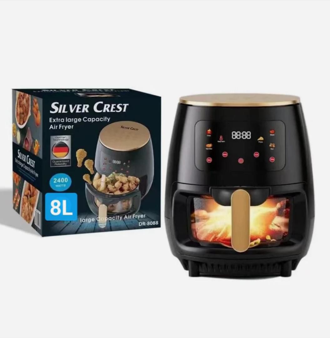 Silver Crest 8L Digital Air Fryer with Viewing Window – 2400W
