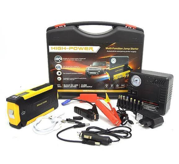 Portable Car Jump Starter & Air Compressor – Multi-Function Emergency Power Bank