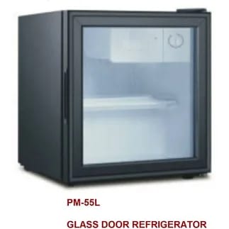 Premier PM-55L 55-Litre Glass Door Showcase Chiller – Beverage Display Refrigerator