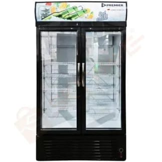 Premier 728-Litre Double Door Glass Showcase Chiller – Commercial Display Refrigerator