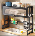 Single Layer Over-the-Sink Dish Rack with Acrylic Cover