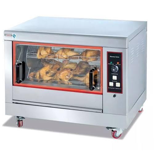 Commercial Electric Rotisserie Oven – 12–16 Chicken Capacity Stainless Steel Roaster