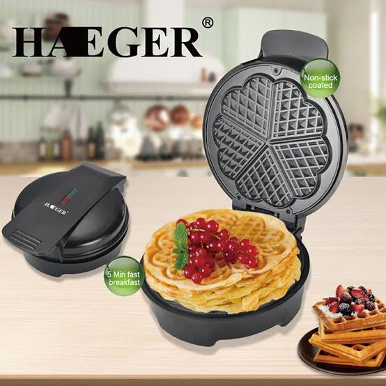 Haeger Electric Waffle Maker – Non-Stick Belgian Waffle Machine 1400W