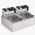 Macro Double Tank Electric Deep Fryer 12L – Commercial Stainless Steel Countertop Fryer