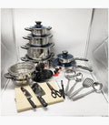 Marwa 30-Piece Stainless Steel Cookware Set – Induction Compatible Kitchen Cookware Collection