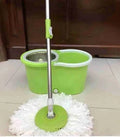 Metallic Spin Mop & Bucket Set – 360° Rotating Microfiber Floor Cleaning System