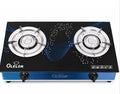Olelon 2 Burner Tempered Glass Gas Stove – Premium LPG Table Top Cooker
