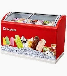 Premier 270L Glass Top Display Freezer – Commercial Ice Cream Showcase Freezer