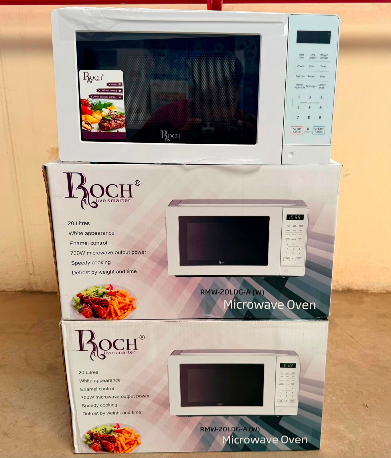 Roch Live Smarter 20L Digital Microwave Oven – 700W Solo Microwave (RMW-20LDG-A)