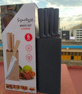 Signature 6-Piece Kitchen Knife Set with Knife Block – Premium Stainless Steel Chef Knife Set