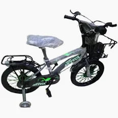 Skyfly Kids Bicycle 12-Inch – Children's Bike with Training Wheels, Basket & Rear Carrier