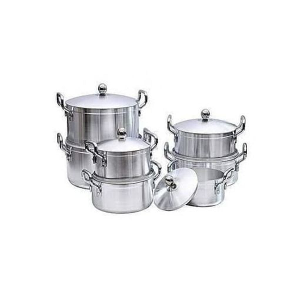 TC 14-Piece Stainless Steel Cookware Set – Premium Sufuria Set with Lids