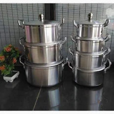 TC 14-Piece Stainless Steel Cookware Set – Premium Sufuria Set with Lids