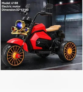 Kids Rechargeable Electric Ride-On Motorbike Model 6188 – 3-Wheel Battery Powered Toy Bike